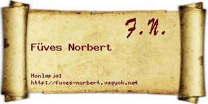 Füves Norbert névjegykártya