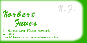norbert fuves business card